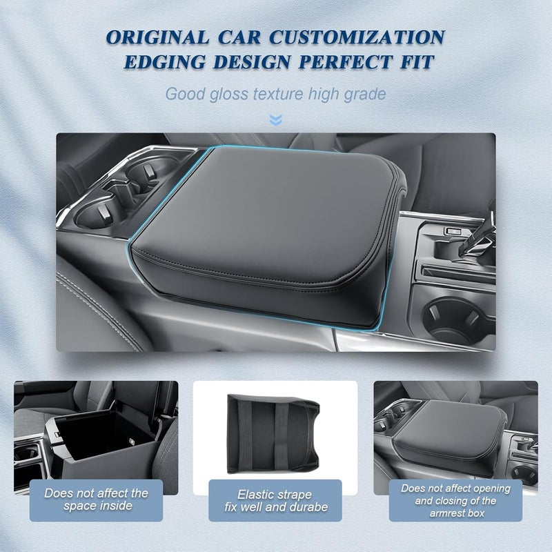 BIBIBO 2023-2026 Super Duty Center Console Armrest Cover 2023 2024 2025 2026 F/250/F-350/F-450 Ford Super Duty Truck (XL/XLT/Lariat/King Ranch/Platinum) Arm Rest Cover 2025 Super Duty Accessories - Image 3